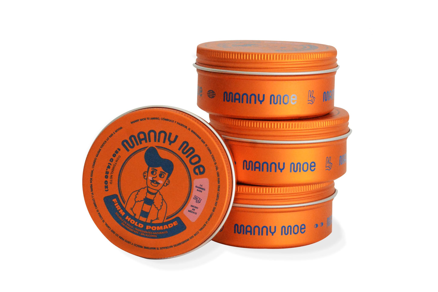 Manny Moe Pomade - Pomada Firme para Hombres, Strong Hold Hair Pomade, 4.2 oz